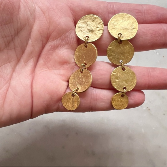 KENNETH JAY LANE COIN DROP PIERCED EARRINGS - Picture 9 of 9